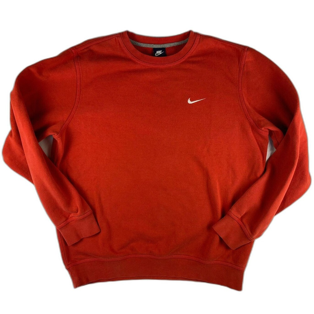 Nike Embroidered Logo Red Long Sleeve Sweatshirt Men's Size XL Extra Large